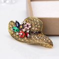 thumbnail image 3 of Broche de aleación nueva y fina CHAO sombrero para el sol con diamantes, 3 of 5