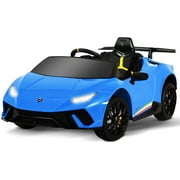 Uenjoy 12V Kids Electric Ride On Car Lamborghini Huracán Motorized Vehicles with Remote Control, Battery Powered, LED Lights, Wheels Suspension, Music,Compatible with Lamborghini