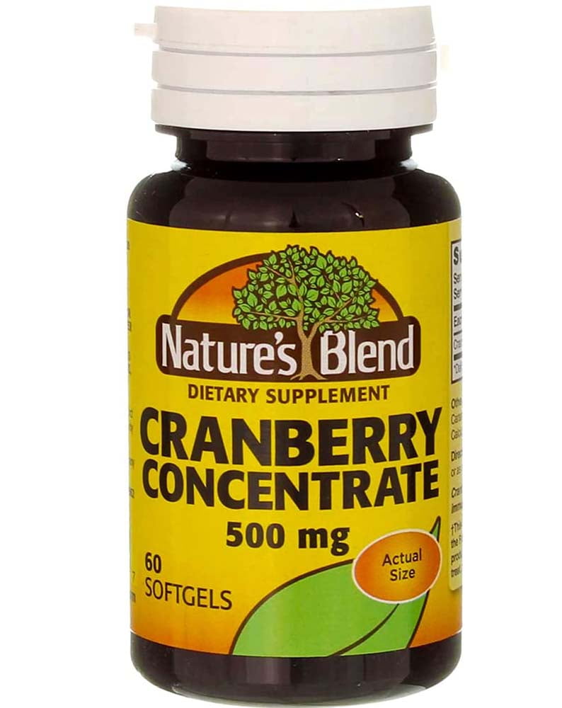 Nature's Blend Cranberry Concentrate Softgels, 500 mg, 60 Count