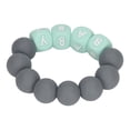 thumbnail image 3 of Pulsera de silicona con cuentas para bebé, con letras de colores, para la dentición de bebés y niños pequeños, color gris oscuro., 3 of 14