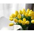 thumbnail image 2 of 30pcs Artificial Tulip Flowers Fake Real Touch Tulips Flower Bouquet for Wedding Arrangements Centerpieces Home Decoration (White), 2 of 5