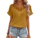 thumbnail image 3 of TaTaai Womens Solid Color Short Sleeve Tshirt Loose Fit Casual Blouse Versatile Summer Top Fashion Basic Wear Gift, 3 of 6