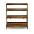 thumbnail image 6 of Camaflexi Mid Century Modern Wooden Bookshelf 3 Tier Open Shelving Unit, Castanho 100% Solid Wood, 6 of 10