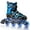 Vibrant Blue, variant on Adjustable Flashing Inline Skates For Adult With Full Light Up Wheels, Fun Illuminating Outdoor Rollerskates For Men And Women, Best Gift For Beginners Indoor Outdoor Sports