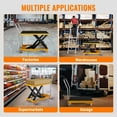 thumbnail image 7 of GARVEE Single Scissor Lift Table,Hydraulic Lift Cart with Locking Wheels and Non-Slip Pad,330lbs Capacity,28.5" Lifting Height,Black&Yellow, 7 of 7