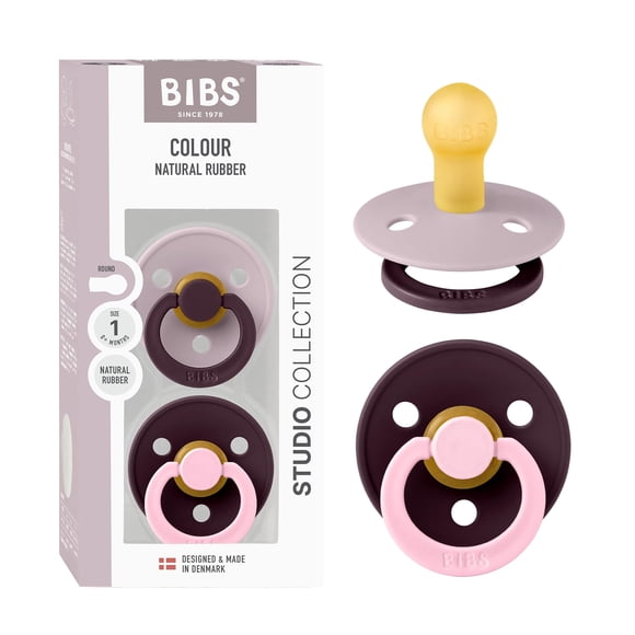 Chupetes con Baberos Colour Studio de Látex Natural Libre de BPA