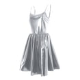 thumbnail image 6 of TTUHYWXI Women's Metallic Glitter Cowl Neck Cami Mini Dress Sexy Club Party Night Bodycon Short Dresses (Silver, XXL), 6 of 6