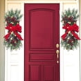 thumbnail image 5 of marioyuzhang Christmas Celebration The Cordless Prelit Stairway Trim Christmas Wreaths For Front Door Holiday Wall Window Hanging Ornaments For Indoor Outdoor Home Xmas Decor, 5 of 9