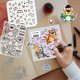 thumbnail image 3 of Sello de silicona transparente con diseño de gatos de cómic musical, troqueles de corte metálicos con dibujos de gatos, plantillas para manualidades con pintura y notas bendecidas., 3 of 9