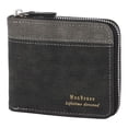 thumbnail image 2 of BadPiggies Vintage Leather Wallet for Men Large Capacity ID Window Card Case Holder with Zip Coin Pocket - Black, 2 of 9