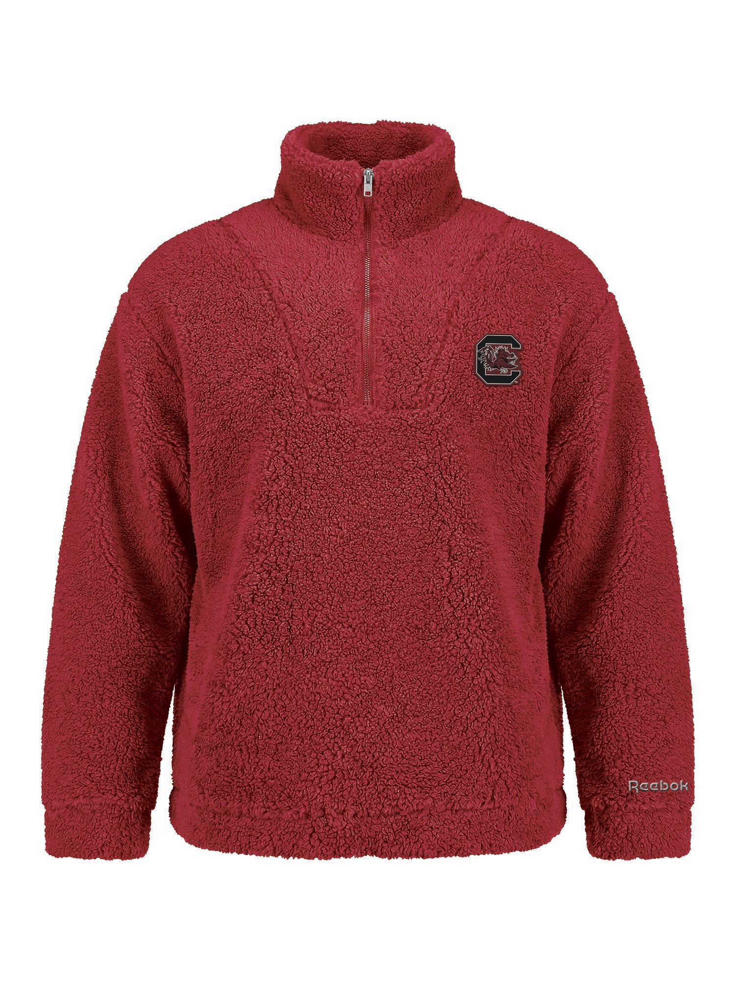 South Carolina Gamecocks Reebok Womens Relaxed Fit Qtr Zip Sherpa Pullover