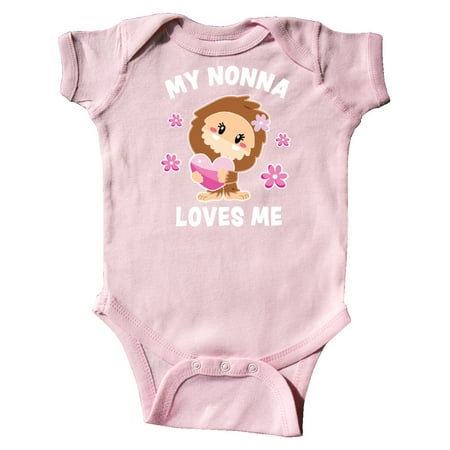

Inktastic My Nonna Loves Me with Bigfoot Gift Baby Girl Bodysuit