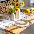 thumbnail image 4 of Purple Teal Botanical Round 15 Inch Placemats Set of 6, Watercolor Spring Eucalyptus Leaves HeatResistant Non Slip Place Mats for Dining Table, Wipeable Braided Kitchen Table Mats for Housewarming, 4 of 9