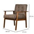 thumbnail image 3 of Sillon Individual de Vinipiel moderno Jacof color Gris Claro, 3 of 5