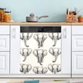 thumbnail image 5 of Dishwasher Magnetic Sticker 23x26 Inch Refrigerator Magnetic Sticker Washing Machine Magnetic Sticker Kitchen Panel Magnetic Sticker Home Decor Grey Elephant Pattern, 5 of 6