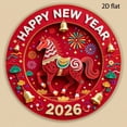 thumbnail image 5 of Aimant de Réfrigérateur en Acrylique Rond en Forme de Cheval, 1 Pce Décor de Réfrigérateur d'Art Détaillée avec Support Solide (Rouge) Rkxzt, 5 of 5