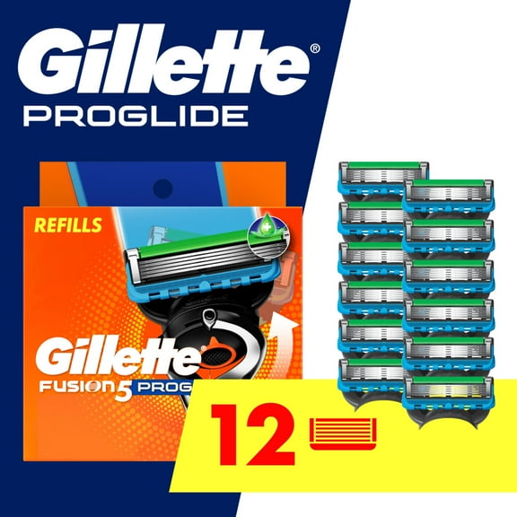 Gillette Fusion5 ProGlide Men's Razor Blades, 12 Blade Refills