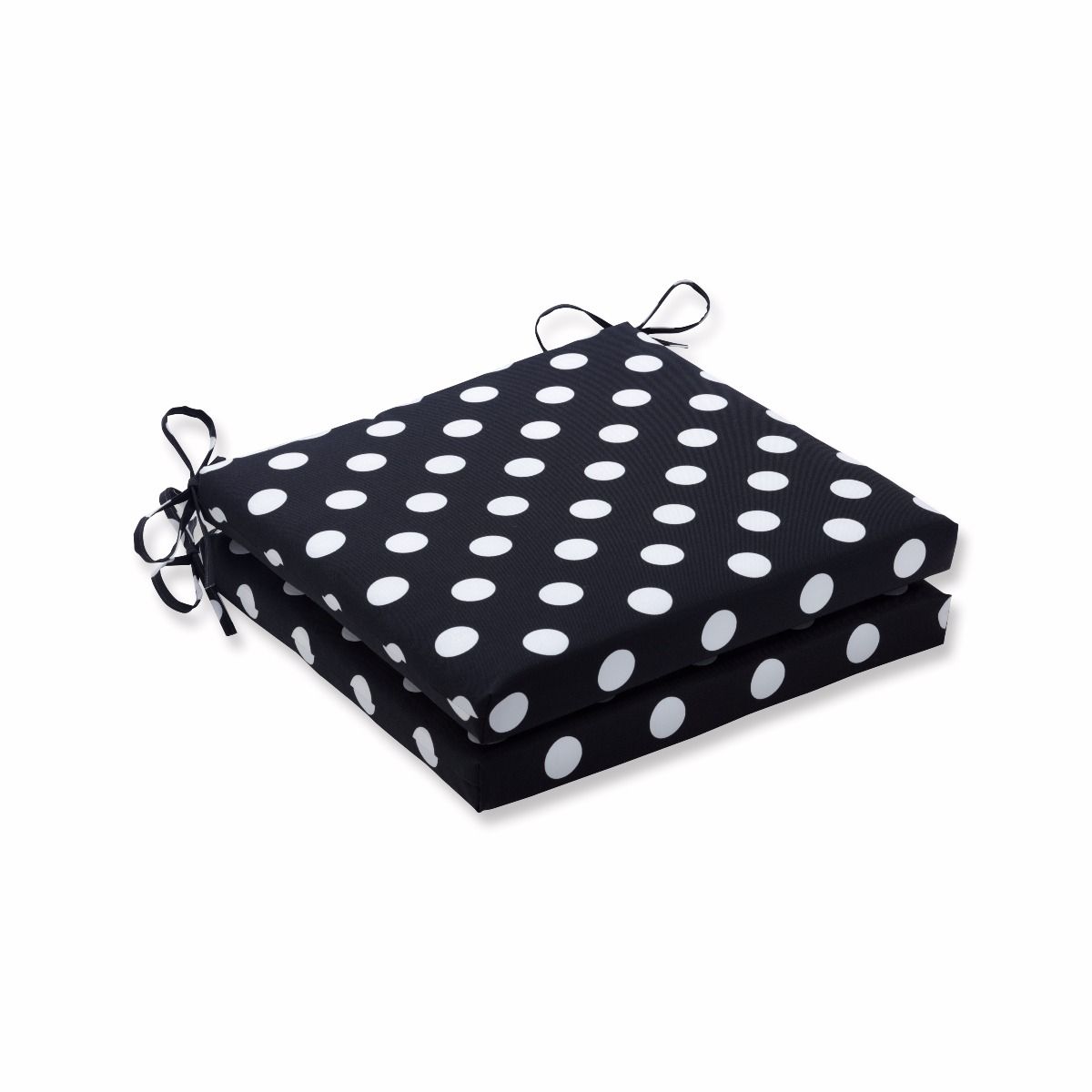 black and white polka dot chair cushions