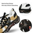 thumbnail image 7 of Aesthetic Beige And White Sunburst Walking Shoes for Men Woman Lightweight Tennis Fashion Elastic Sports Shoes Cushion Basketball Shoes, 7 of 7