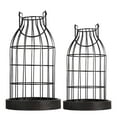 thumbnail image 1 of Linterna de vela de granja Retro, candelabro de hierro, Base de madera estable, candelabro, linternas de jaula de pájaros, 1 of 9