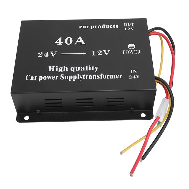 24V to 12V DC Voltage Converter 600W with Overload Guard and Dual Fans for Long Distance Driver Converter DC Regulator Cars RVs SUVs Buses, Stable Power Supply Inverter