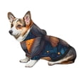 thumbnail image 7 of Haiem Vintage Blue Leaf Mushroom for Winter Dog Hoodie Sweatshirts with Pockets Warm Dog Clothes for Small Dogs Chihuahua-Small, 7 of 7
