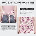 thumbnail image 6 of Pioneer Flower Floral Print Pattern Apron-Garden Aprons for Women with Pockets-Cotton Linen Waterproof Kitchen Cooking Gardening Aprons Adjustable for Kitchen,Cooking,BBQ and Salon 33x27 Inch, 6 of 7