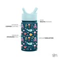 thumbnail image 2 of Botella de agua Simple Modern Summit Kids con tapa de pajita aislante, 2 of 5