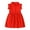Red, variant on FUNDUFI Toddler Girls Dress Ruffled Sleeve Casual Solid Color Buttons Dress Soft Loose Summer Dresses Leisure Girl's Sundress