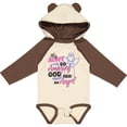 thumbnail image 3 of Inktastic My Aunt was so Amazing God Made her an Angel Girls Long Sleeve Baby Bodysuit, 3 of 5