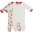 thumbnail image 3 of Milkberry Bamboo Pajamas Coverall for Baby Girls Footed Sleep Bodysuit for Infants Size 6-9 Months Cherry Blossom, 3 of 8