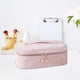 thumbnail image 3 of Neceser de gran capacidad para viajes | Organizador de aseo portátil con múltiples compartimentos | Estuche de almacenamiento europeo clásico y suave para cosméticos, joyas y accesorios, 3 of 6