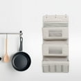 thumbnail image 3 of WEUVEB 1Pcs Over Door Organiser Easy to Clean Rectangular Grey Polyester For Living Room, 3 of 4