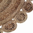 thumbnail image 5 of Hand Woven Jute Eco-Friendly Area Rugs - 5'X5', Round Shape, Beige Color, Oriental Pattern, High Pile, Natural Fiber, Outdoor Indoor Handmade Area Rugs For Living Room, Bed Room (J00002), 5 of 5