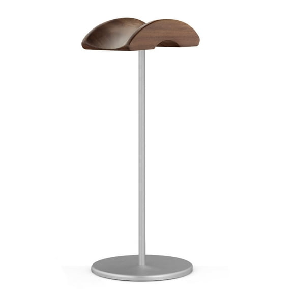Headset Stand Walnut & Aluminium Alloy Gaming Headset Holder with Solid Heavy Base for All Headphone Sizes