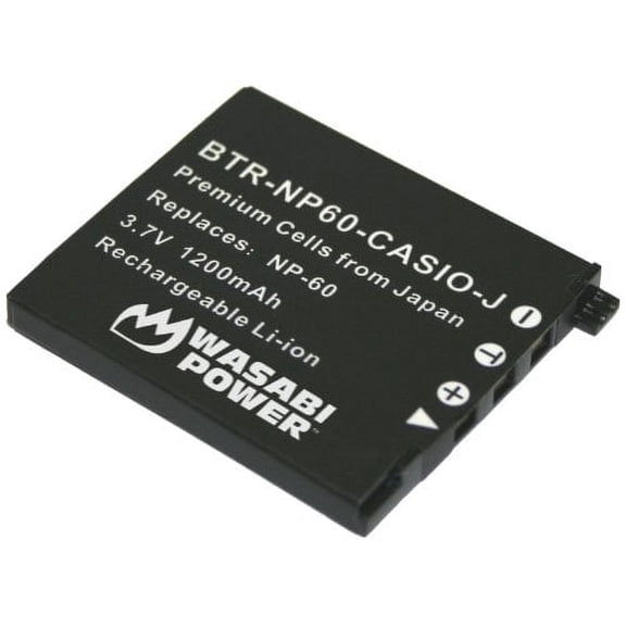 Wasabi Power Battery for Casio NP-60, NP-60DBA