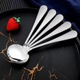 thumbnail image 5 of ACDANC Set of 8 Stainless Steel Soup Spoon, Silverware Dishwasher Round Spoons Flatware Set, Silver, 5 of 7