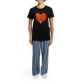 thumbnail image 4 of CafePress - Foxes Mate For Life Women's Dark Pajamas - Women's Short Sleeve Print T-Shirt and Pants Dark Cotton Pajama Set, 4 of 7