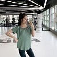 Camiseta de yoga para mujer, holgada, deportiva, de manga corta, de secado rápido, con tirantes de malla para correr, camiseta de fitness