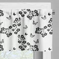 thumbnail image 3 of Ambesonne Butterfly Valance Pack of 2, Japanese Monochrome, 42"X12", Black White, 3 of 5