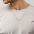 thumbnail image 5 of 14K Solid Yellow Gold Cornicello Italian Horn Necklace Lucky Protection Amulet Pendant Chilli Pepper Charm with chain 22inch, 5 of 8