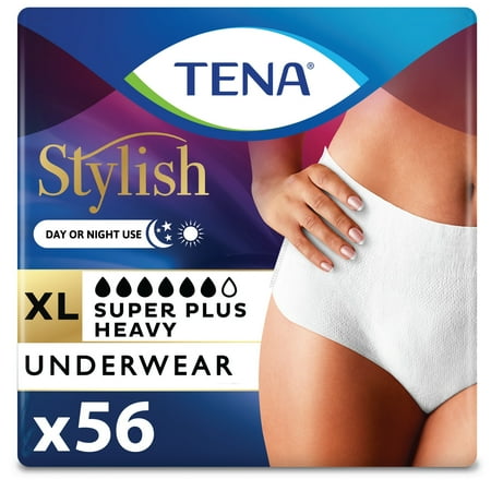 Tena Incontinence Underwear for Women  Super Plus  XL  56 Ct