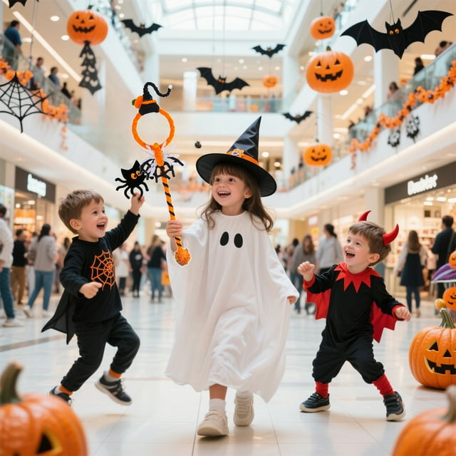 Uklsqma Halloween Luminous Light up Screw Stick | Multicolor Polyester Handheld Decoration | Flexible Mood Enhancer | Battery Included | Versatile Halloween Decor for Home Party Vase Filler Gift