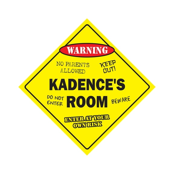 SignMission X-Kadences Room 12 x 12 in. Crossing Zone Xing Room Sign - Kadences