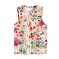 thumbnail image 4 of Tank Sale Women Floral Print Tank Top Round Neck Dressy Tank Plus Size Sleeveless Tops Oversized Tank Tops, 4 of 4