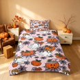 thumbnail image 2 of Homewish Halloween Ghost Pumpkin Twin Duvet Cover for Girls, Spider Web Twin Bedding, Blush Pink Orange Black, Pink Reversible 2 Pieces, 1 Duvet Cover and 1 Pillowcase, 2 of 5