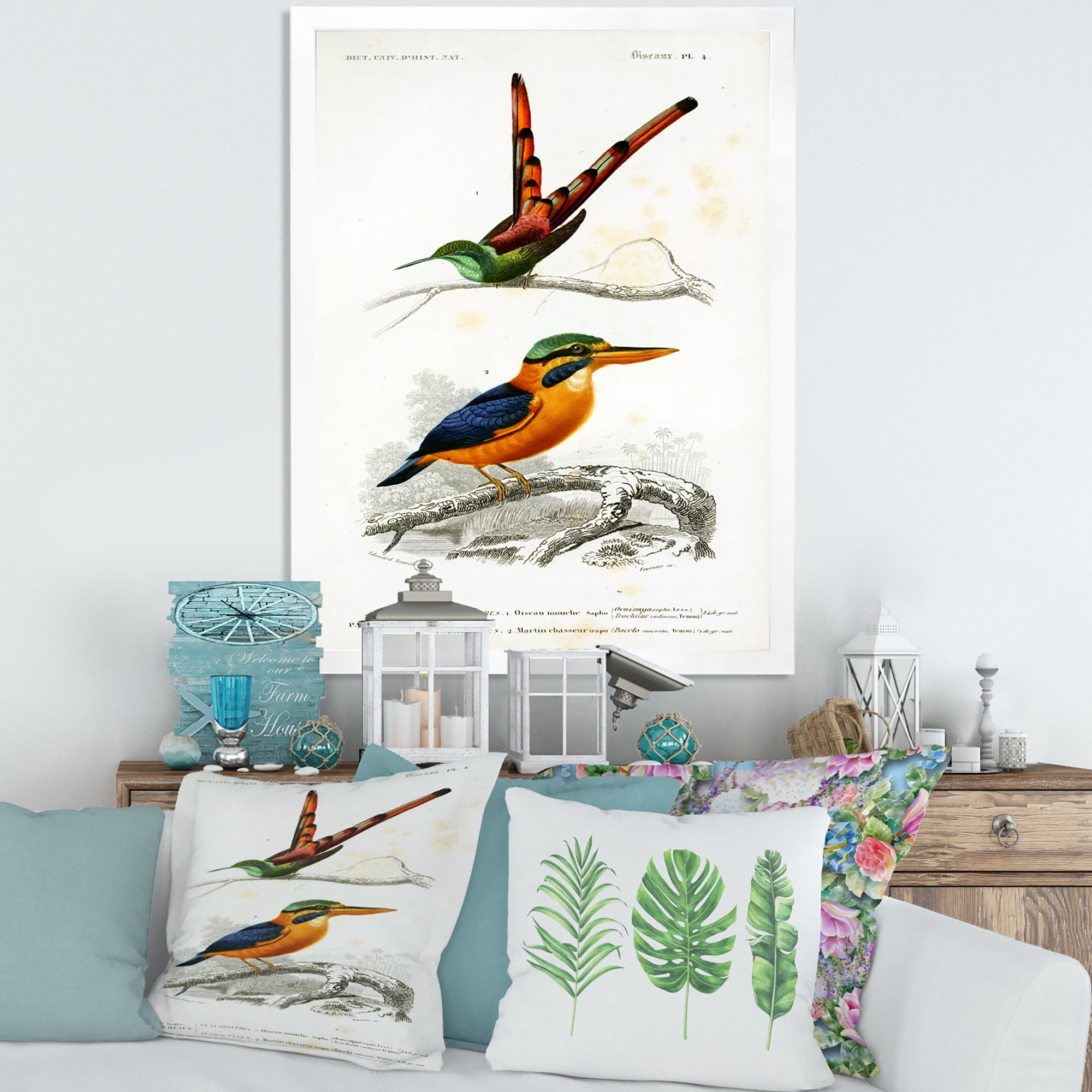 Designart 'Ancient Bird I' Traditional Framed Art Print