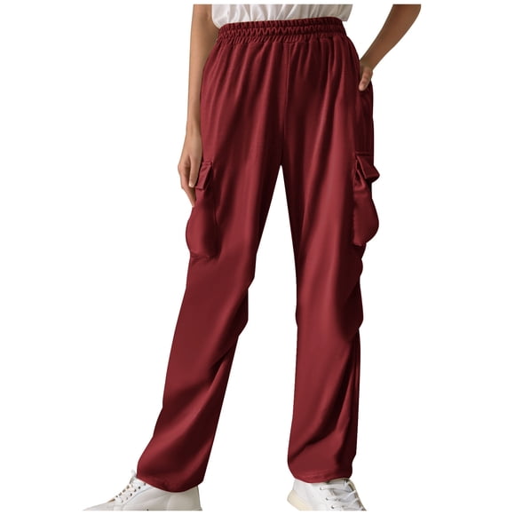 cfhntfmh Womens Wide Leg Sweatpants Yoga Pants Casual Lounge Workout Trousers High Waisted Sweatpants with Pockets