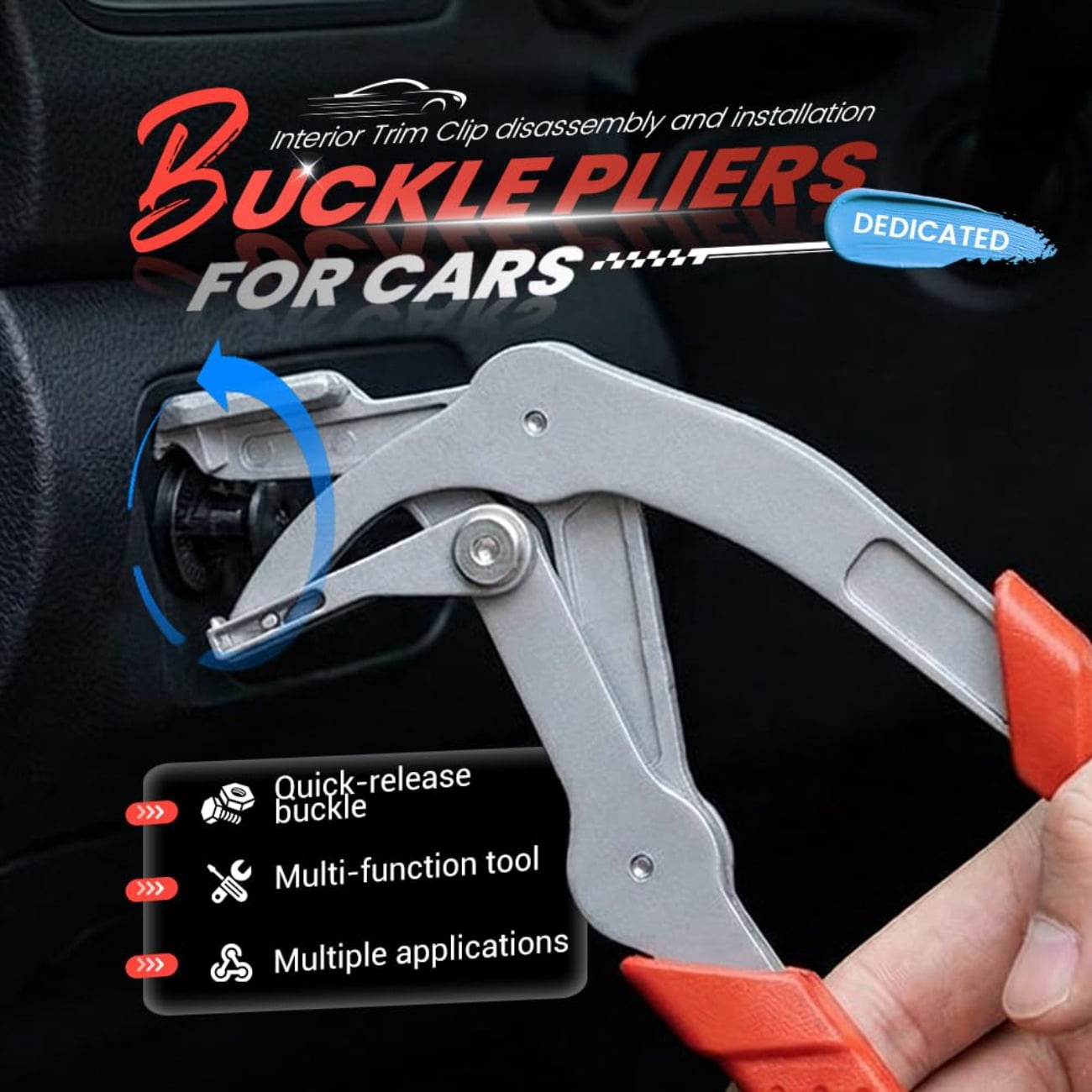 Car Clip Pliers,Automotive Clip Removal Tool & Trim Removal Pliers Interior & Exterior Trim, Mechanic, Damage-Free Disassembly
