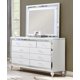 thumbnail image 3 of Sterling Queen 5 PC LED Bedroom set made with wood in White Color Bedroom Furniture Set My Lux Decor Round, 3 of 7